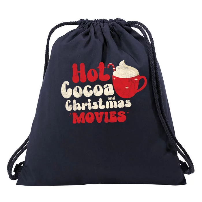 Hot Cocoa And Christmas Movies Holiday Drawstring Bag