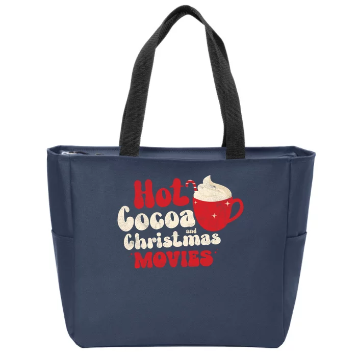 Hot Cocoa And Christmas Movies Holiday Zip Tote Bag