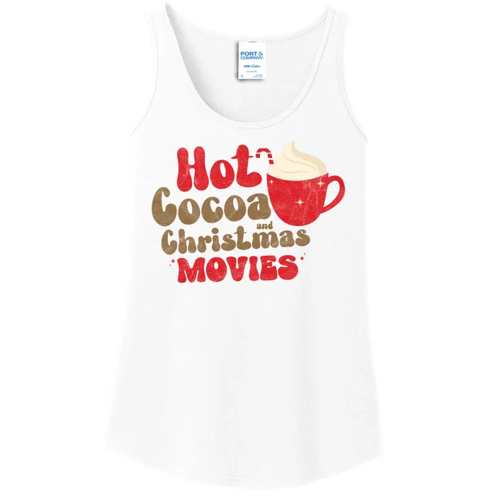 Hot Cocoa And Christmas Movies Holiday Ladies Essential Tank