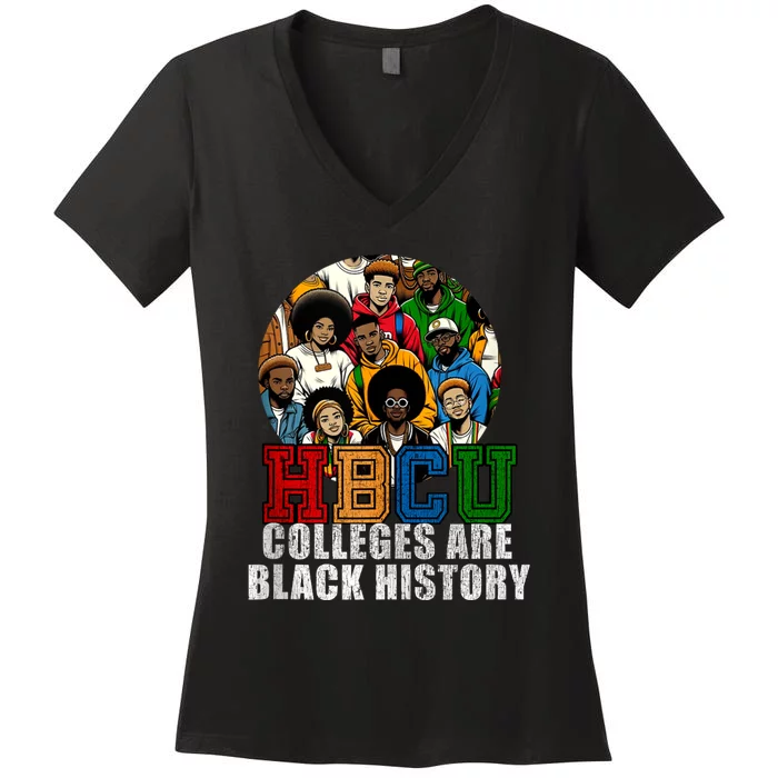 Hbcu Colleges Are Black History Month Women's V-Neck T-Shirt