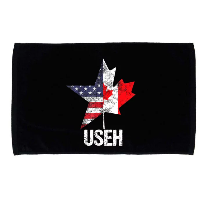 Half Canadian American Useh Canada Usa Flag United States Microfiber Hand Towel