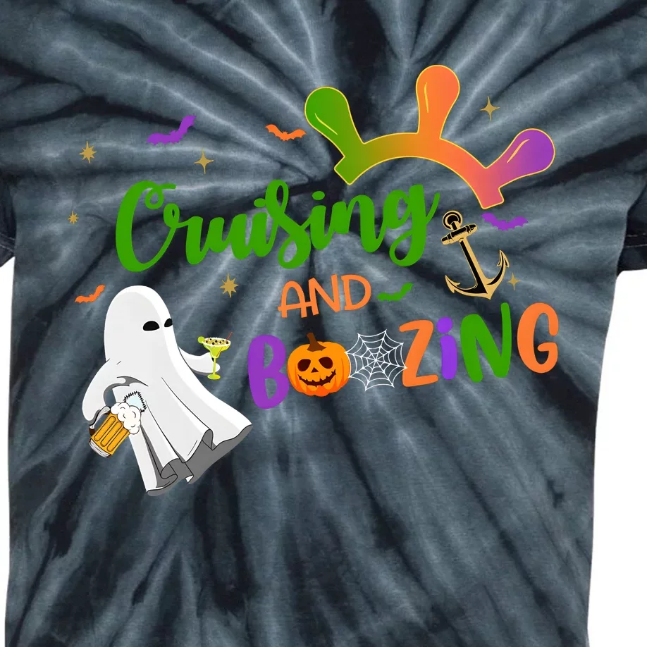 Halloween Cruising And Boozing Kids Tie-Dye T-Shirt