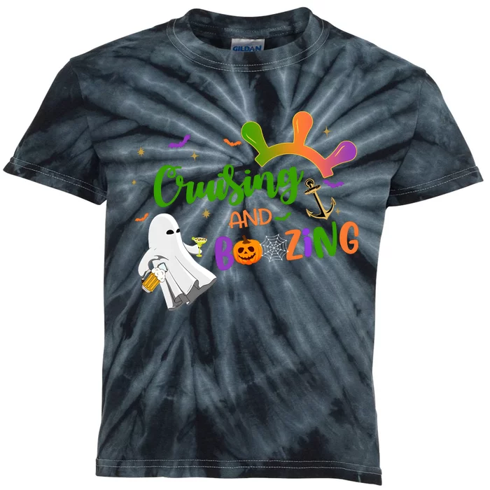 Halloween Cruising And Boozing Kids Tie-Dye T-Shirt