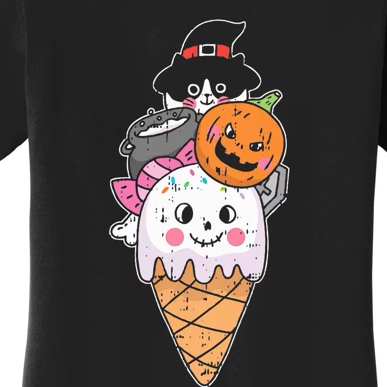 Halloween Costume Adorable Ghost Pumpkin Witch Women's T-Shirt