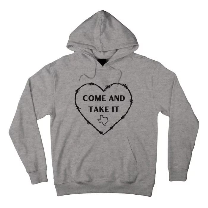 Heart Come And Take It Razor Barbed Wire Political Tall Hoodie