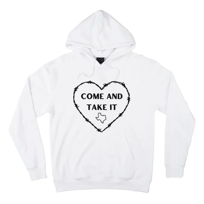 Heart Come And Take It Razor Barbed Wire Political Hoodie