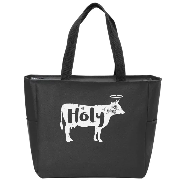 Holy Cow animal Dairy Farmer Midwest Pride Zip Tote Bag