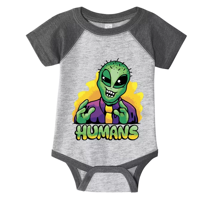 Humans Crazy Alien Funny Infant Baby Jersey Bodysuit