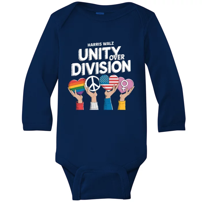 Harriswalz Creating A United Inclusive Future Gift Baby Long Sleeve Bodysuit