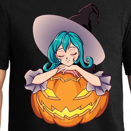 Halloween Cute Anime Witch Pumpkin Pajama Set