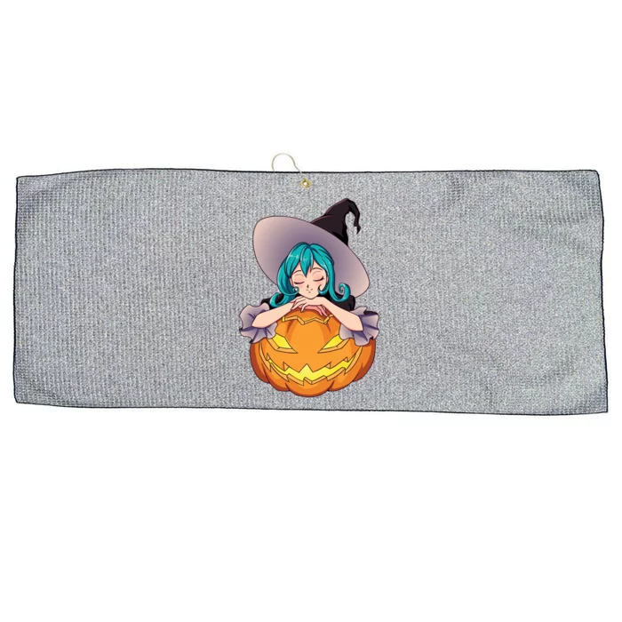 Halloween Cute Anime Witch Pumpkin Large Microfiber Waffle Golf Towel