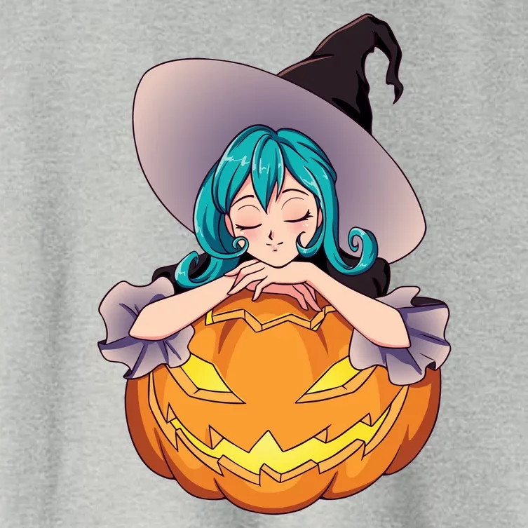 Halloween Cute Anime Witch Pumpkin Women's Crop Top Tee