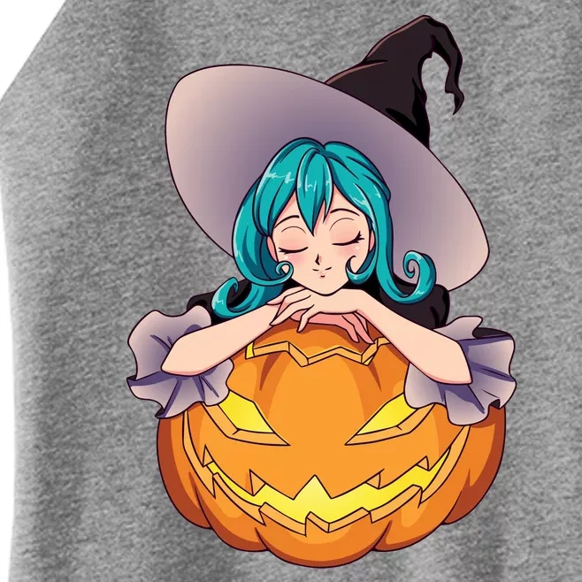 Halloween Cute Anime Witch Pumpkin Women’s Perfect Tri Rocker Tank