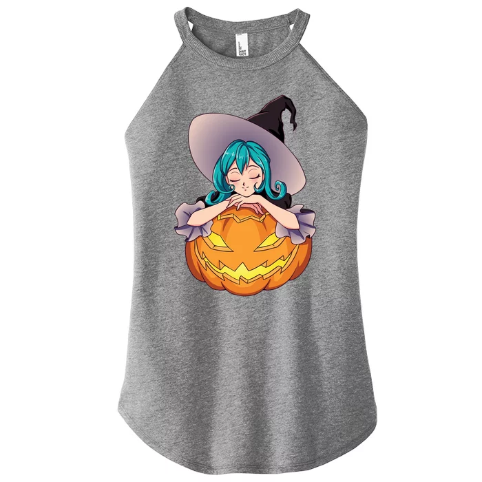 Halloween Cute Anime Witch Pumpkin Women’s Perfect Tri Rocker Tank