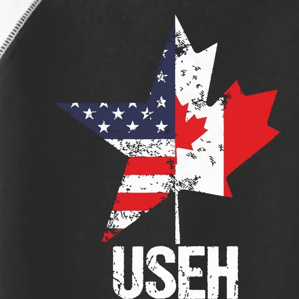 Half Canadian American USEH Canada USA Flag United States Toddler Fine Jersey T-Shirt