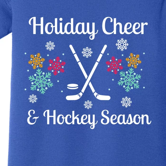 Holiday Cheer And Hockey Season Christmas Winter Holidays Gift Baby Bodysuit