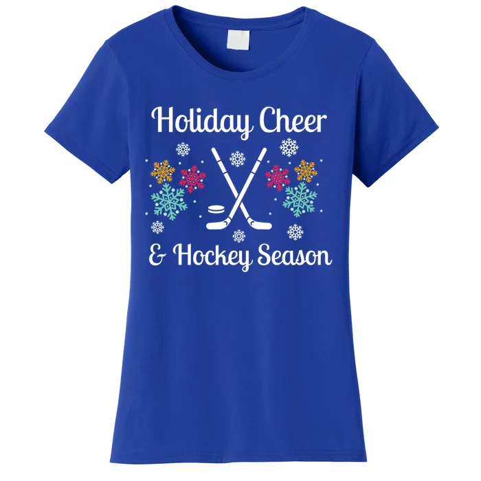 Holiday Cheer And Hockey Season Christmas Winter Holidays Gift Women's T-Shirt