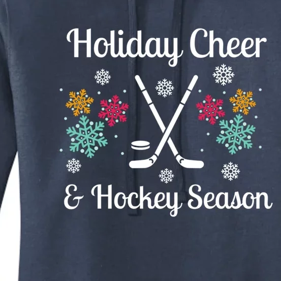 Holiday Cheer And Hockey Season Christmas Winter Holidays Gift Women's Pullover Hoodie