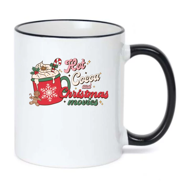 Hot Cocoa And Christmas Movies Black Color Changing Mug