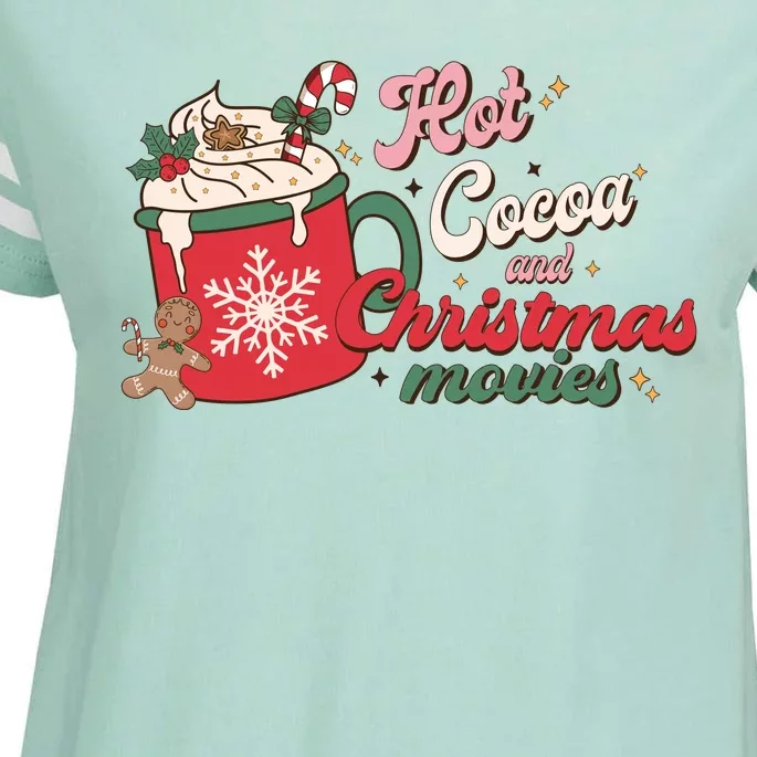 Hot Cocoa And Christmas Movies Enza Ladies Jersey Football T-Shirt