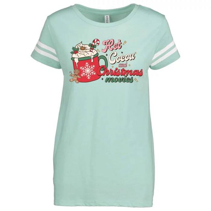 Hot Cocoa And Christmas Movies Enza Ladies Jersey Football T-Shirt