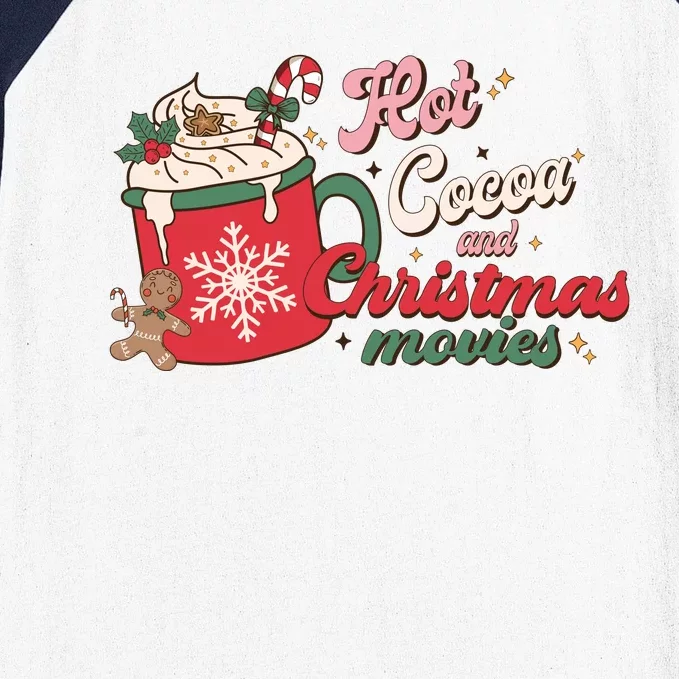 Hot Cocoa And Christmas Movies Baseball Sleeve Shirt