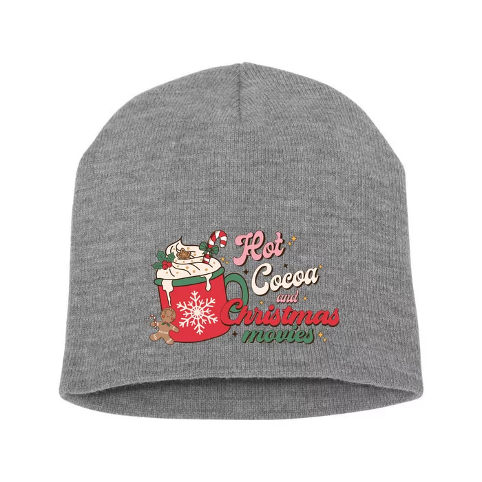 Hot Cocoa And Christmas Movies Short Acrylic Beanie