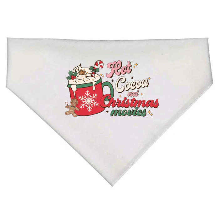 Hot Cocoa And Christmas Movies USA-Made Doggie Bandana