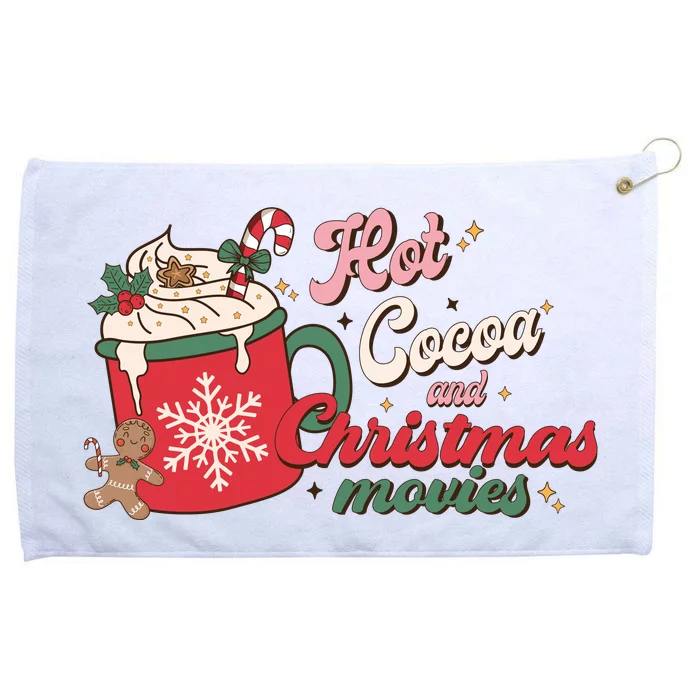 Hot Cocoa And Christmas Movies Grommeted Golf Towel