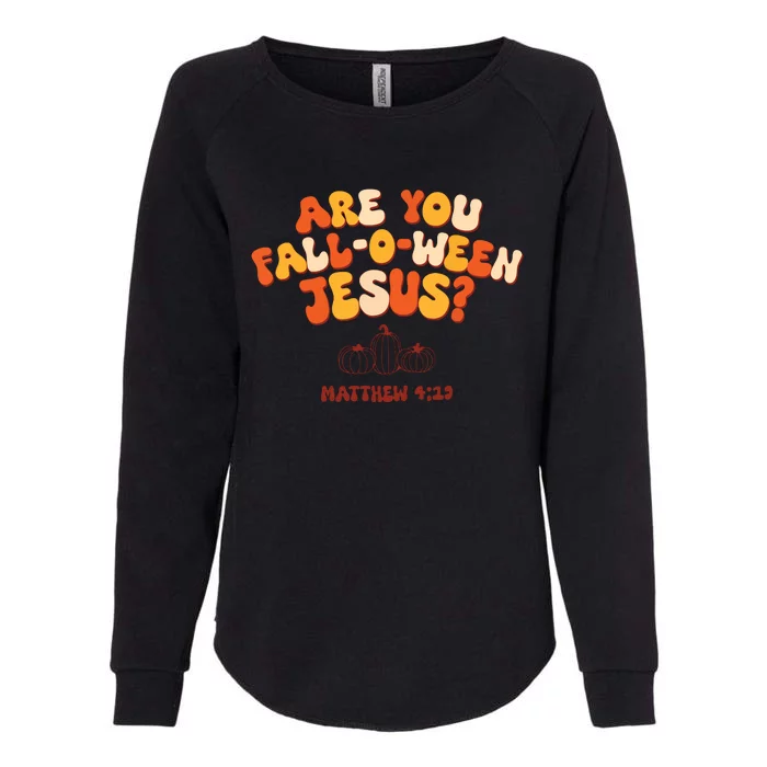 Halloween Christian Are You Fall O Ween Jesus Womens California Wash Sweatshirt