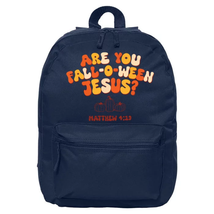 Halloween Christian Are You Fall O Ween Jesus 16 in Basic Backpack