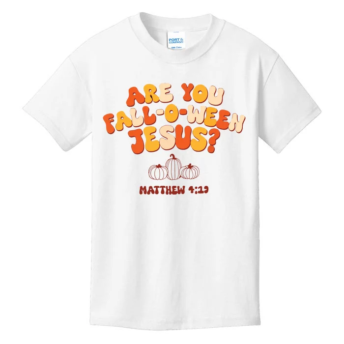 Halloween Christian Are You Fall O Ween Jesus Kids T-Shirt