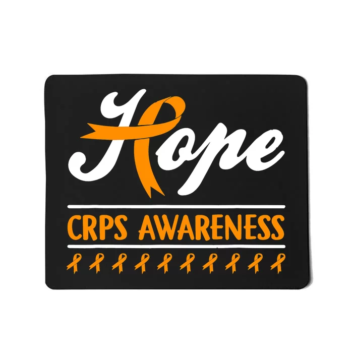 Hope CRPS Awareness Month Orange Ribbon Feather Support Mousepad