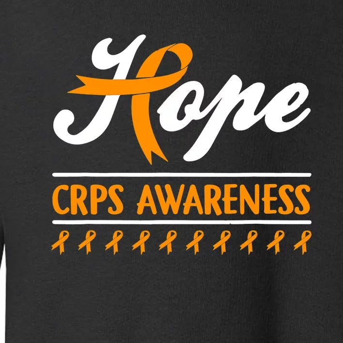 Hope CRPS Awareness Month Orange Ribbon Feather Support Toddler Sweatshirt