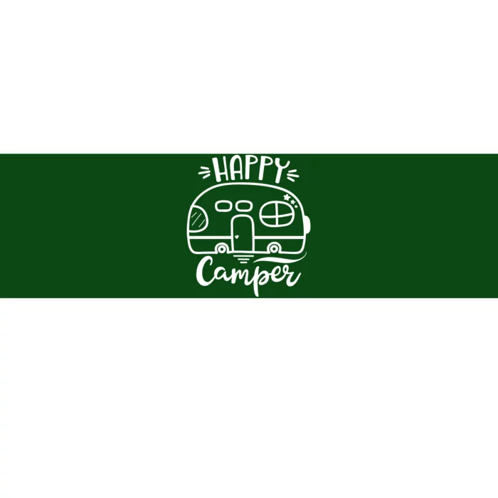 Happy Camper Adventure Travel Bumper Sticker