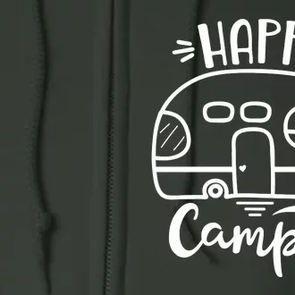 Happy Camper Adventure Travel Full Zip Hoodie