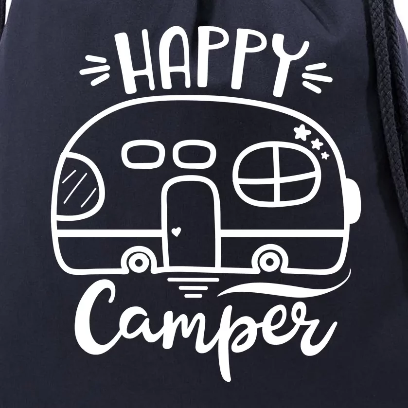 Happy Camper Adventure Travel Drawstring Bag