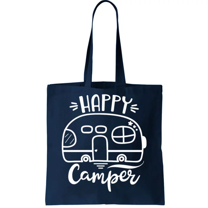 Happy Camper Adventure Travel Tote Bag