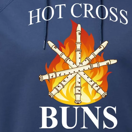 Hot Cross Buns Metal Rock Performance Fleece Hoodie