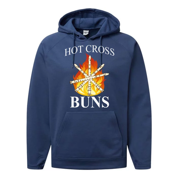 Hot Cross Buns Metal Rock Performance Fleece Hoodie