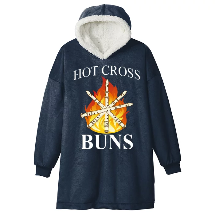 Hot Cross Buns Metal Rock Hooded Wearable Blanket