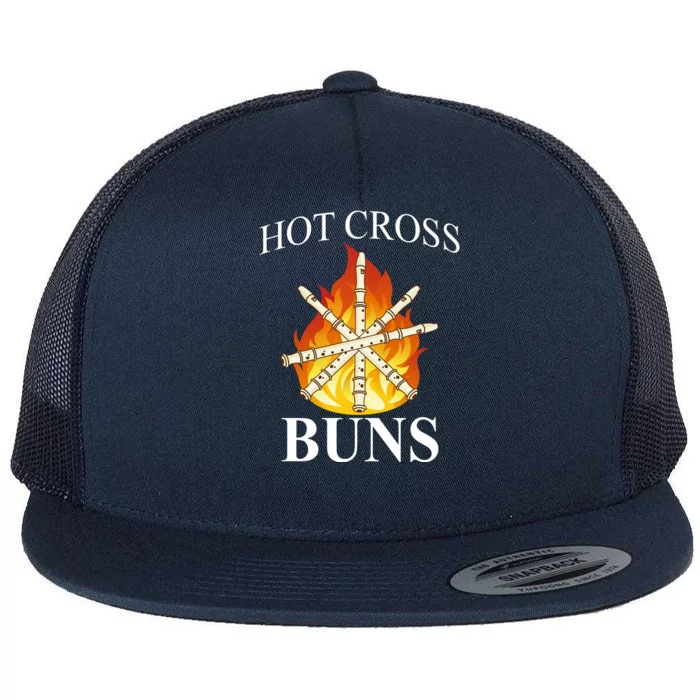 Hot Cross Buns Metal Rock Flat Bill Trucker Hat