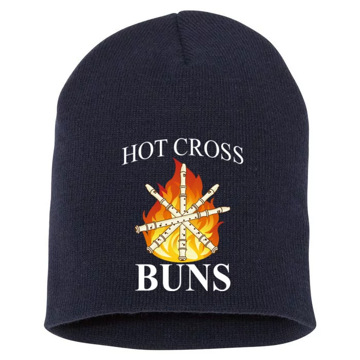 Hot Cross Buns Metal Rock Short Acrylic Beanie