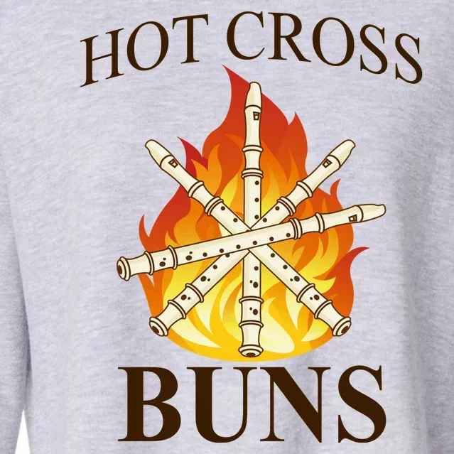 Hot Cross Buns Metal Rock Cropped Pullover Crew