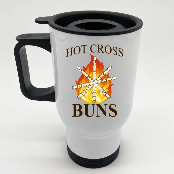 Hot Cross Buns Metal Rock Front & Back Stainless Steel Travel Mug