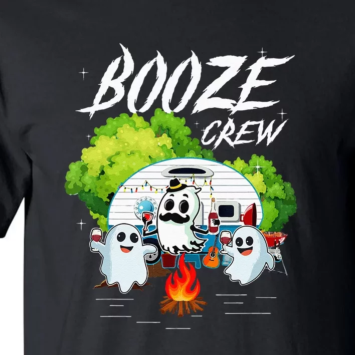 Halloween Camping Booze Crew Campfire Party Wine Gift Idea Tall T-Shirt