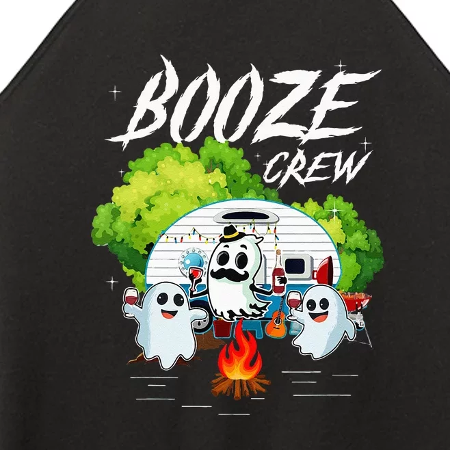 Halloween Camping Booze Crew Campfire Party Wine Gift Idea Women’s Perfect Tri Rocker Tank