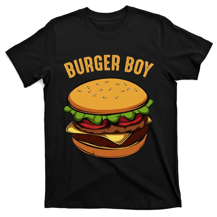 Hamburger Cheeseburger Burger Boy Funny Fast Food Lover T-Shirt