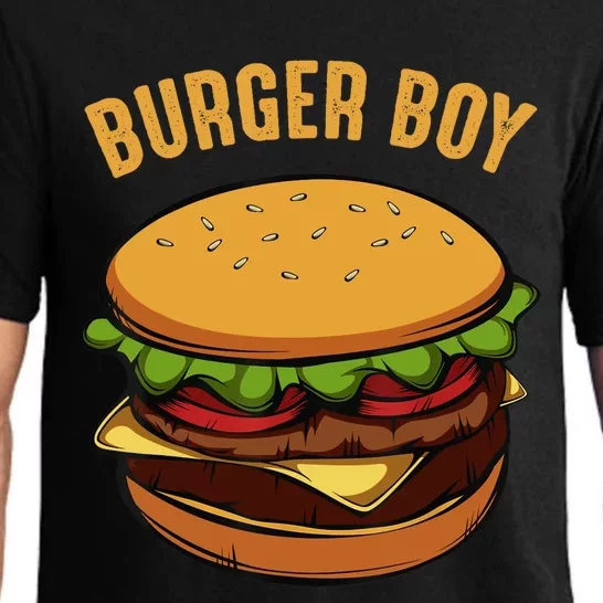 Hamburger Cheeseburger Burger Boy Funny Fast Food Lover Pajama Set