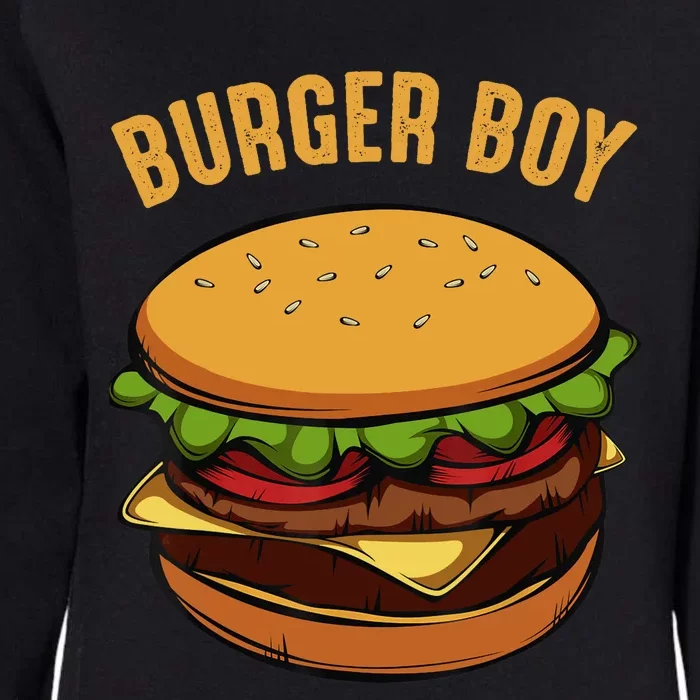 Hamburger Cheeseburger Burger Boy Funny Fast Food Lover Womens California Wash Sweatshirt